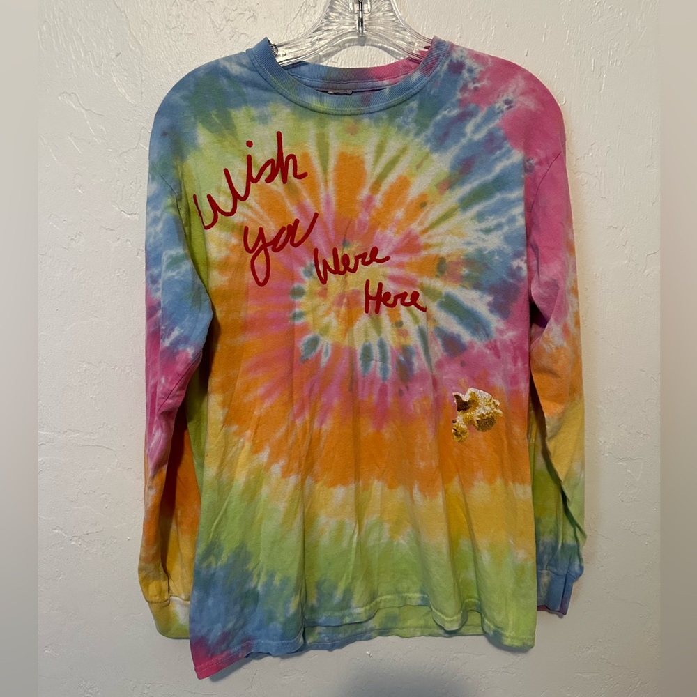 Travis Scott Astroworld Wish You Were Here Concert L/S T-Shirt M Tie Dye Tour